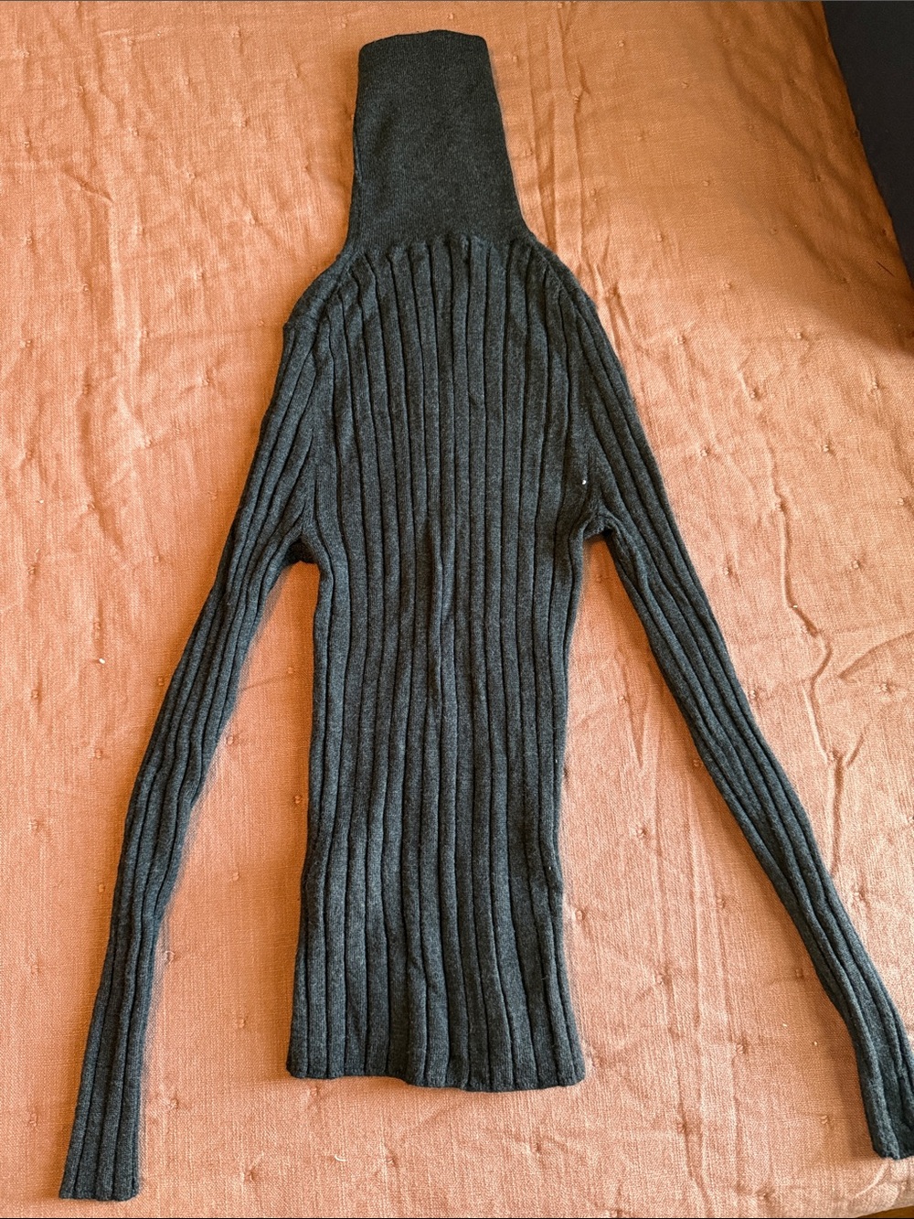 Banana Republic Black Ribbed Cowl Neck Sweater
